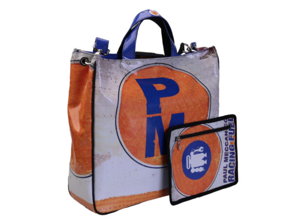 MAXI TOTE BAG "RACING FUEL". MODEL AIRSTONE MADE OF LORRY TARPAULIN.