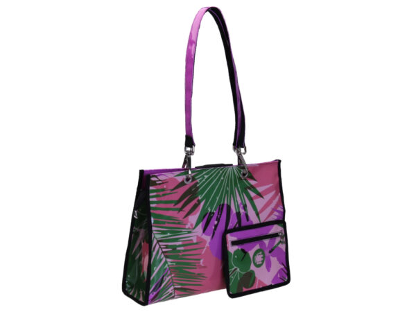 PINK SHOPPER BAG "GARDEN STYLE". MODEL PEPE MADE OF LORRY TARPAULIN.