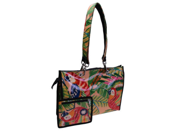 SHOPPER BAG "PARROTS". MODEL PEPE MADE OF LORRY TARPAULIN.