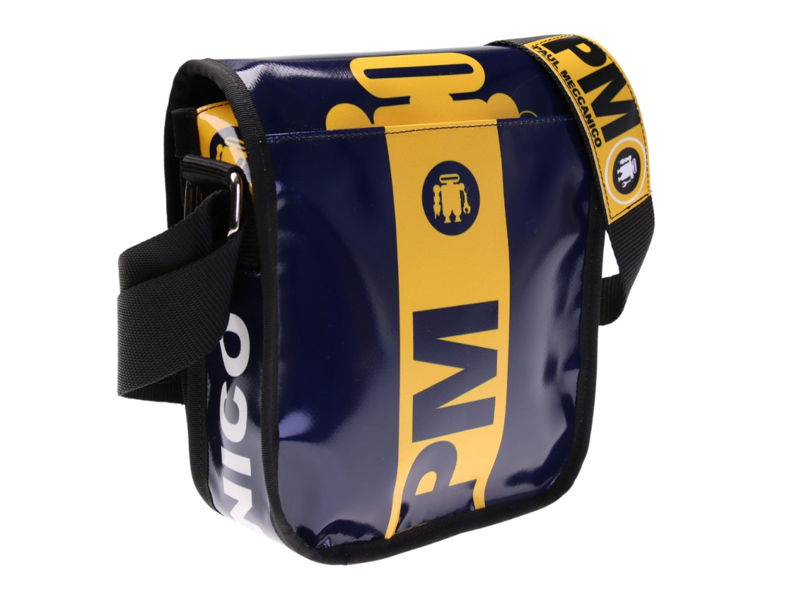 ...BORSA A TRACOLLA BLU. MODELLO MIPOK IN TELONE DA CAMION.