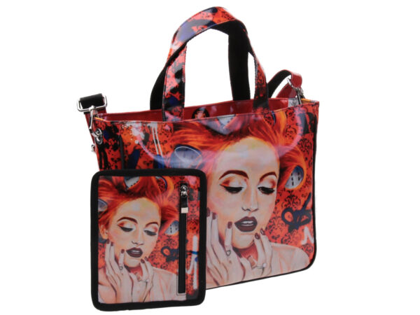 TOTE BAG "RED HOT" DESIGNED BY BIANCA LEVER. MODEL GLAM MADE OF LORRY TARPAULIN.