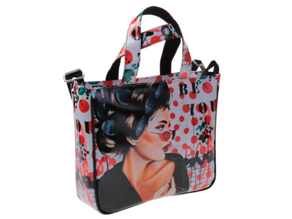 TOTE BAG "BE YOU" DESIGNED BY BIANCA LEVER. MODEL GLAM MADE OF LORRY TARPAULIN.