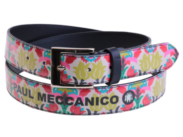 WOMEN'S BELT FLORAL FANTASY MADE OF LORRY TARPAULIN.