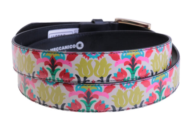 WOMEN'S BELT FLORAL FANTASY MADE OF LORRY TARPAULIN.