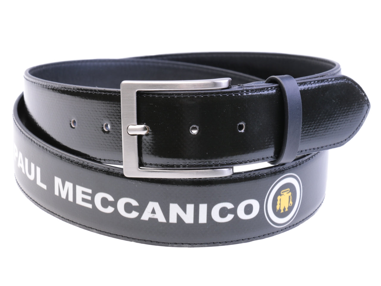 BLACK FOREST MEN'S BELT MADE OF LORRY TARPAULIN.