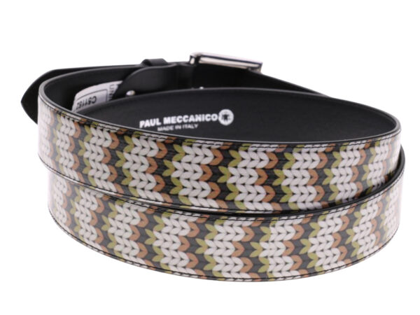 .MEN'S BELT WITH  JAPANESE FANTASY MADE OF LORRY TARPAULIN.