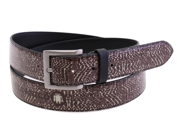 -MEN'S BELT WITH ANIMALIER FANTASY MADE OF LORRY TARPAULIN.