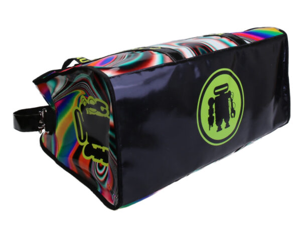 MULTICOLOR LARGE TRAVEL OR SPORTS BAG TIE DYE FANTASY. MODEL RAID MADE OF LORRY TARPAULIN.