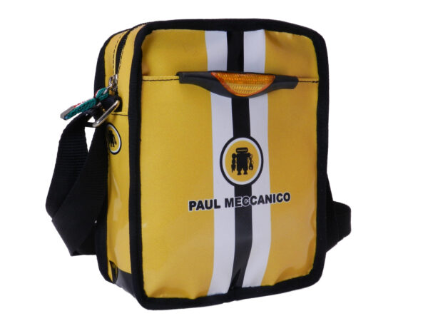 YELLOW CROSSBODY BAG. MODEL STRATOS MADE OF LORRY TARPAULIN. - Limited Edition Paul Meccanico