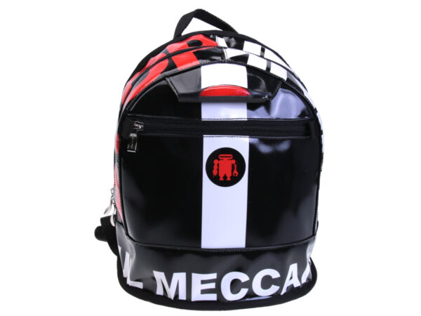 BLACK BACKPACK. MODEL SUPERINO MADE OF LORRY TARPAULIN. - Limited Edition Paul Meccanico