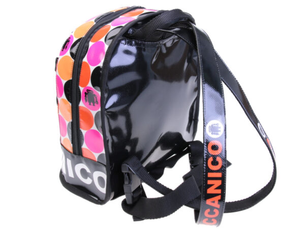 MULTICOLOR BACKPACK DOT FANTASY. MODEL SUPERINO MADE OF LORRY TARPAULIN. - Limited Edition Paul Meccanico