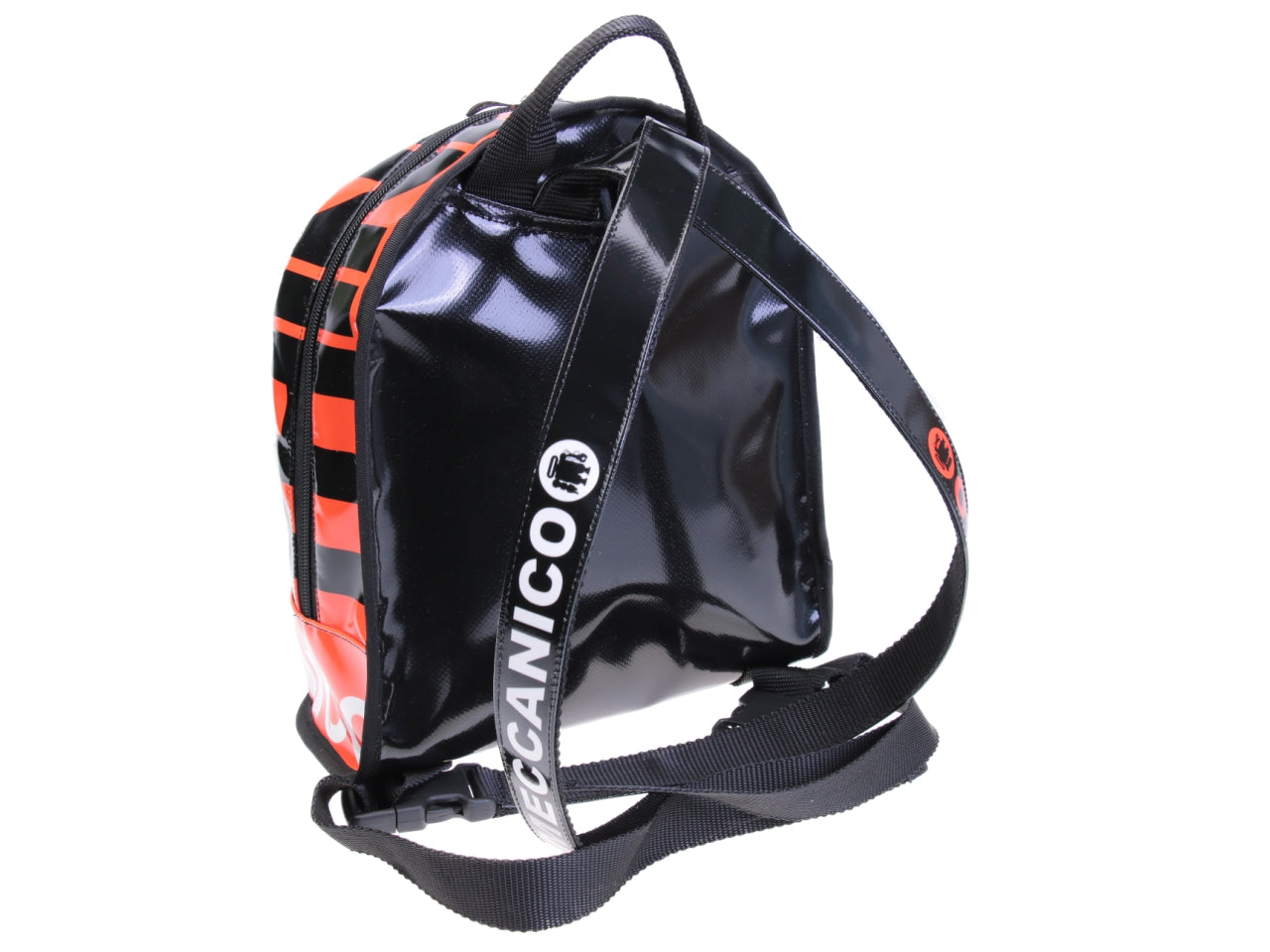 ZAINO ROSSO MODELLO SUPERINO REALIZZATO CON TELONI DI CAMION. - Edizione limitata Paul Meccanico