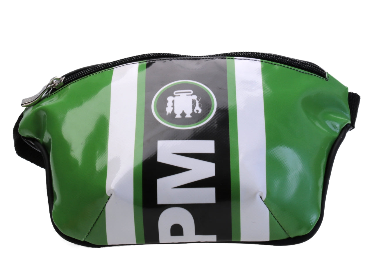 MARSUPIO VERDE, NERO E BIANCO. MODELLO FLEX REALIZZATO CON TELONE DA CAMION. - Edizione limitata Paul Meccanico