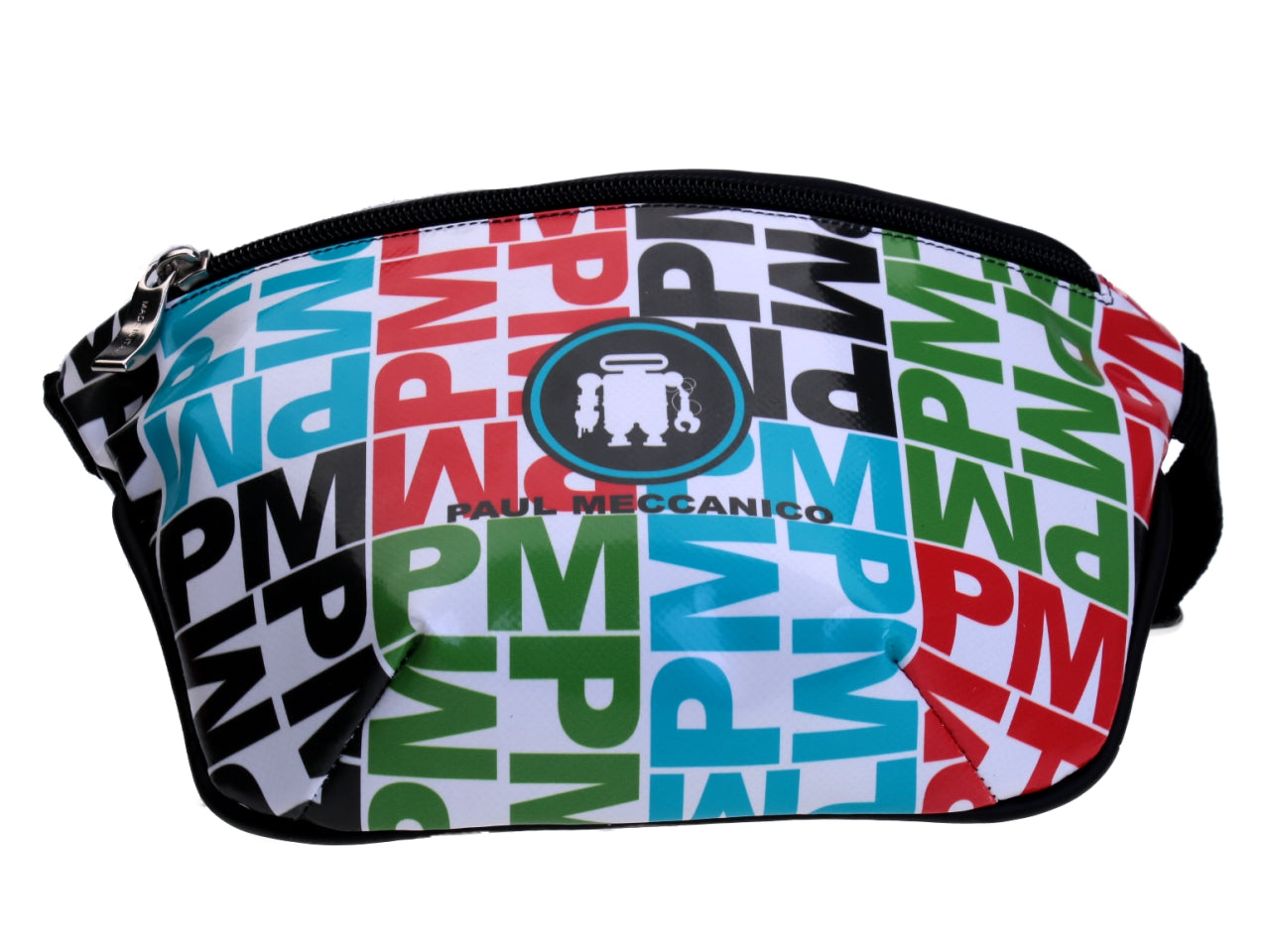 MARSUPIO COLORATO CON LETTERE. MODELLO FLEX REALIZZATO CON TELONI DI CAMION. - Edizione limitata Paul Meccanico