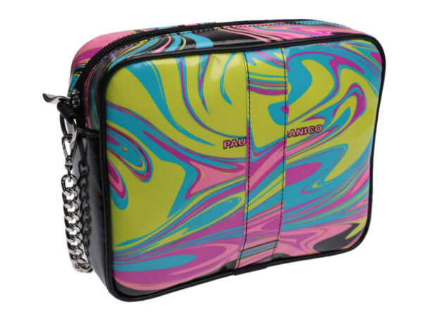 CLUTCH BAG MULTICOLOR TIE DYE FANTASY. MODEL PARK MADE OF LORRY TARPAULIN. - Limited Edition Paul Meccanico