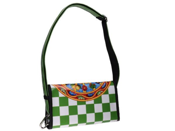 CLUTCH BAG "SICILIAN CARRI" STYLE. MODEL CANDY MADE OF LORRY TARPAULIN. - Limited Edition Paul Meccanico