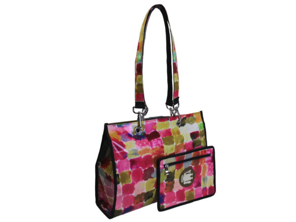 SHOPPER BAG "WATERCOLOR". MODEL PEPE MADE OF LORRY TARPAULIN. - Unique Pieces Paul Meccanico