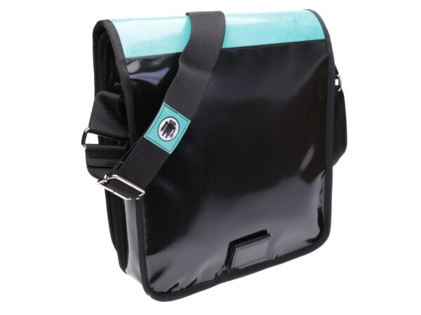 LIGHT GREEN CROSSBODY BAG. MODEL BAUBAU MADE OFF LORRY TARPAULIN. - Special Edition Paul Meccanico