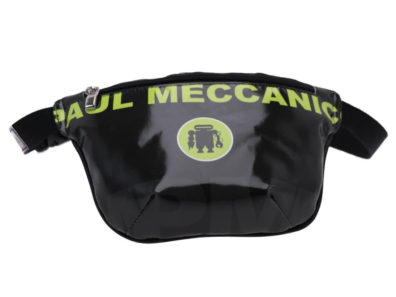 MARSUPIO NERO E VERDE FLUORESCENTE. MODELLO FLEX REALIZZATO CON TELONE DA CAMION. - Edizione limitata Paul Meccanico