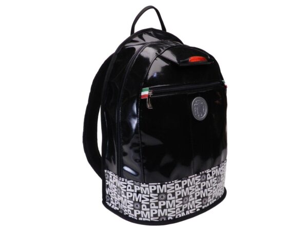 BLACK BACKPACK PAUL MECCANICO. MODEL SUPER MADE OF LORRY TARPAULIN. - Limited Edition Paul Meccanico