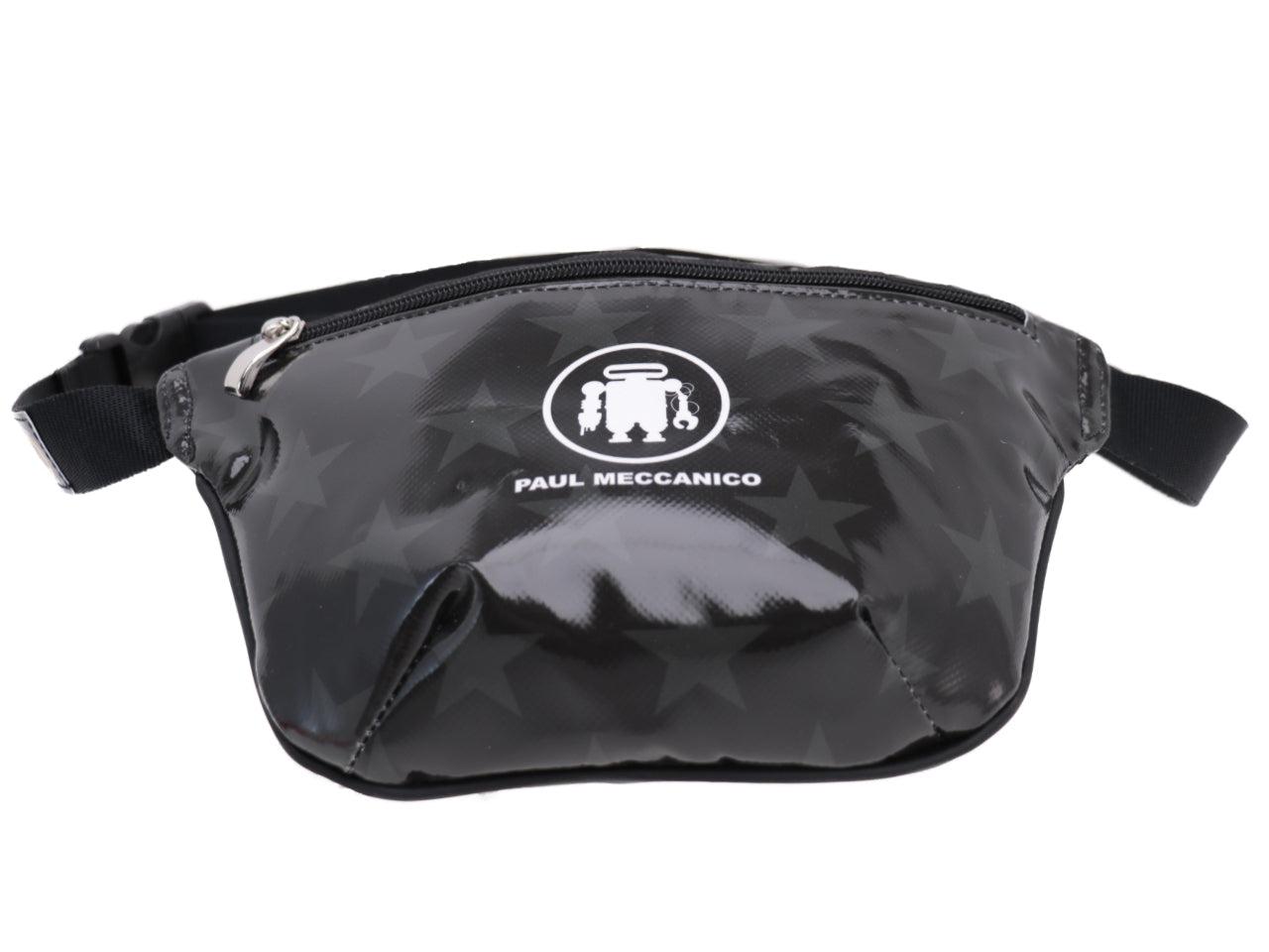 MARSUPIO NERO CON STELLE GRIGIE. MODELLO FLEX REALIZZATO CON TELONE DA CAMION. - Edizione limitata Paul Meccanico