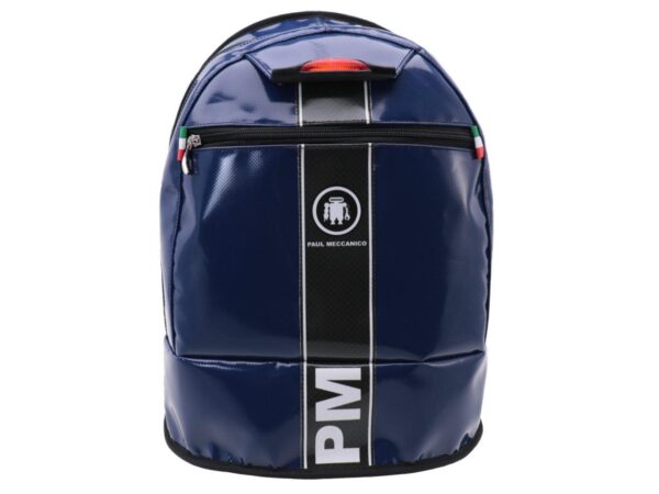 BLUE AND BLACK BACKPACK PAUL MECCANICO. MODEL SUPER MADE OF LORRY TARPAULIN. - Limited Edition Paul Meccanico