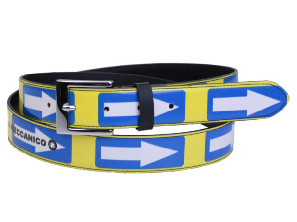 YELLOW WOMAN'S BELT MADE OF LORRY TARPAULIN. - Unique Pieces Paul Meccanico