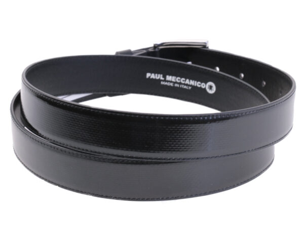 BLACK WOMEN'S BELT MADE OF LORRY TARPAULIN.