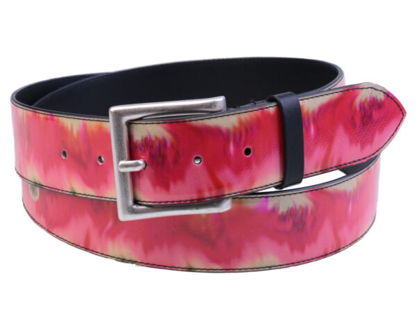 MEN'S BELT TIE DYE FANTASY MADE OF LORRY TARPAULIN. - Unique Pieces Paul Meccanico