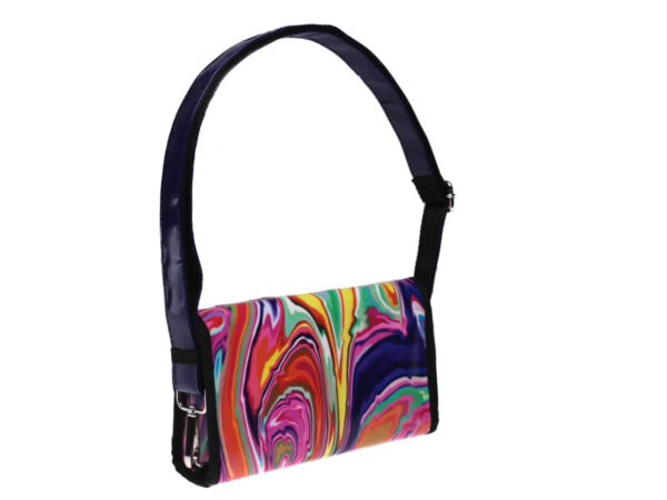 CLUTCH BAG MULTICOLOR TIE DYE FANTASY. MODEL CANDY MADE OF LORRY TARPAULIN. - Limited Edition Paul Meccanico