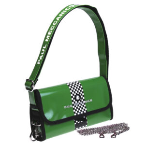 CLUTCH BAG APPLE GREEN "GRAND PRIX" STYLE. MODEL CANDY MADE OF LORRY TARPAULIN. - Limited Edition Paul Meccanico