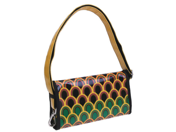 CLUTCH BAG MAJOLICA FANTASY. MODEL CANDY MADE OF LORRY TARPAULIN. - Limited Edition Paul Meccanico