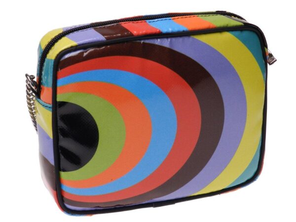 CLUTCH MULTICOLOR GEOMETRIC FANTASY. PARK MODEL MADE OF LORRY TARPAULIN. - Limited Edition Paul Meccanico
