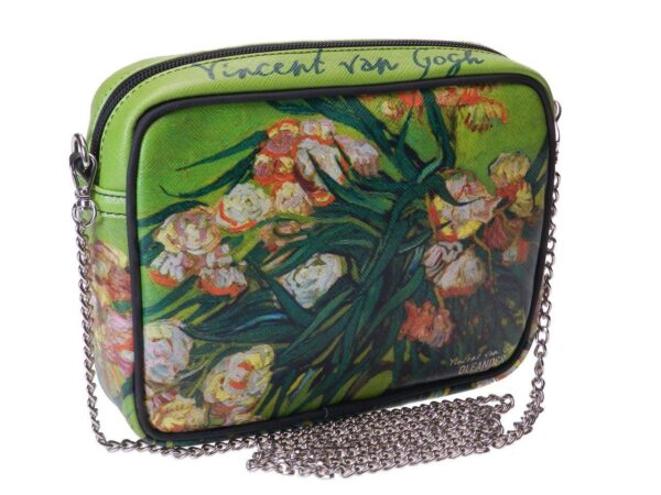 CLUTCH WITH PAINTED PRINT OF "VAN GOGH". PARK MODEL MADE OF LORRY TARPAULIN. - Limited Edition Paul Meccanico