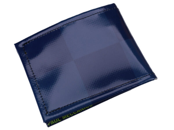 MEN'S WALLET BLUE WITH CHESS FANTASY. MODEL CRIK MADE OF LORRY TARPAULIN. - Limited Edition Paul Meccanico