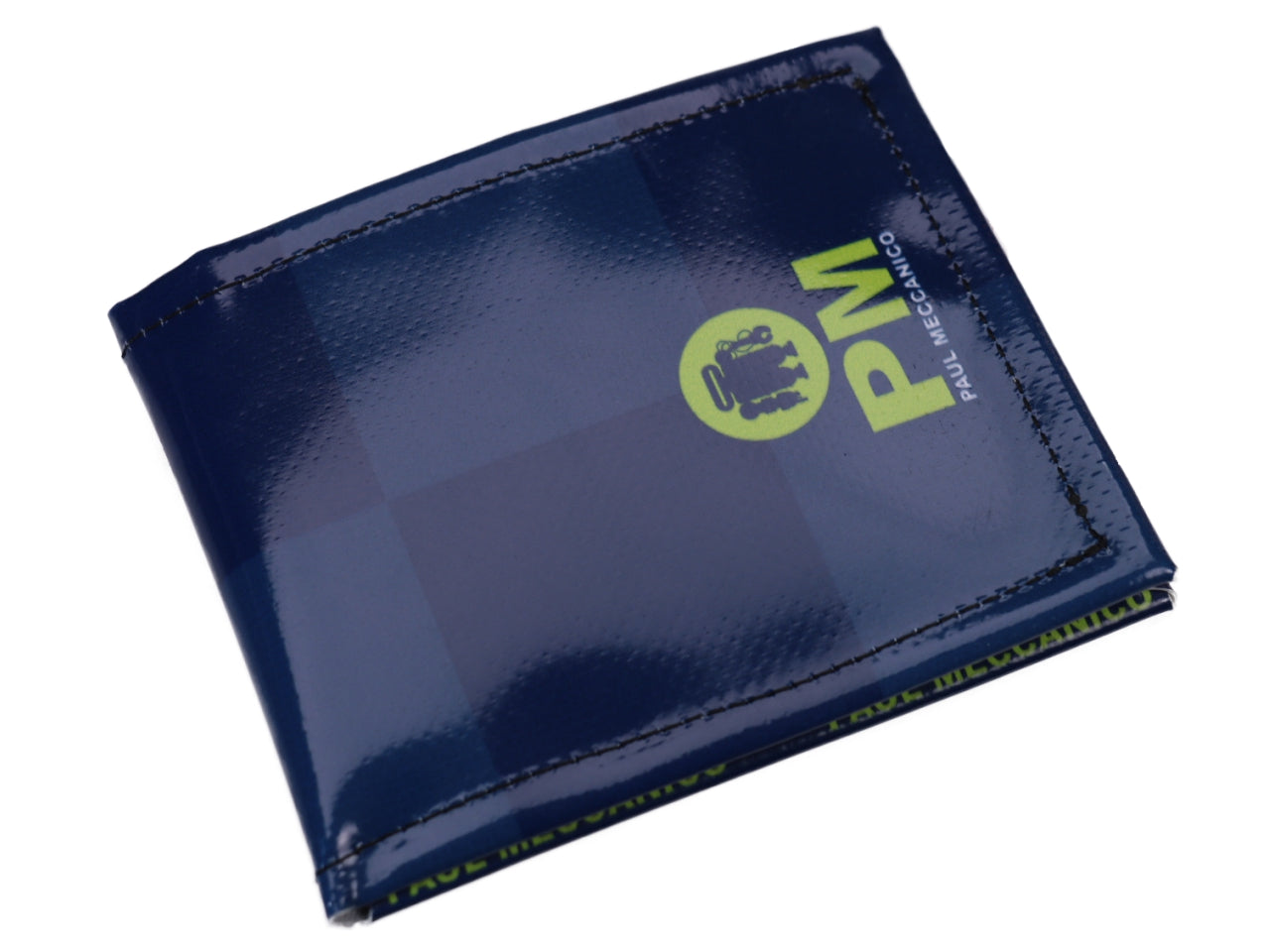 MEN'S WALLET BLUE WITH CHESS FANTASY. MODEL CRIK MADE OF LORRY TARPAULIN. - Limited Edition Paul Meccanico