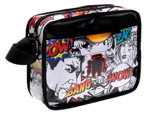 SMALL CROSSBODY BAG CARTOON STYLE. MODEL FRIK MADE OF LORRY TARPAULIN. - Limited Edition Paul Meccanico