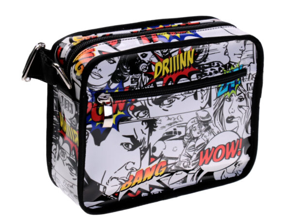 SMALL CROSSBODY BAG CARTOON STYLE. MODEL FRIK MADE OF LORRY TARPAULIN. - Limited Edition Paul Meccanico