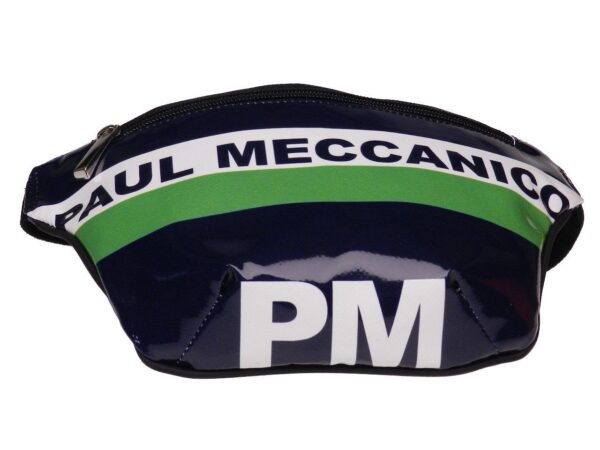 HIP BAG BLU, GREEN AND WHITE COLOURS MADE OF LORRY TARPAULIN FLEX MODEL. - Limited Edition Paul Meccanico