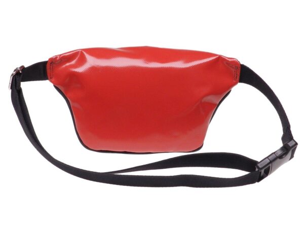 HIP BAG WHITE, BLACK AND RED COLOURS MADE OF LORRY TARPAULIN FLEX MODEL. - Limited Edition Paul Meccanico