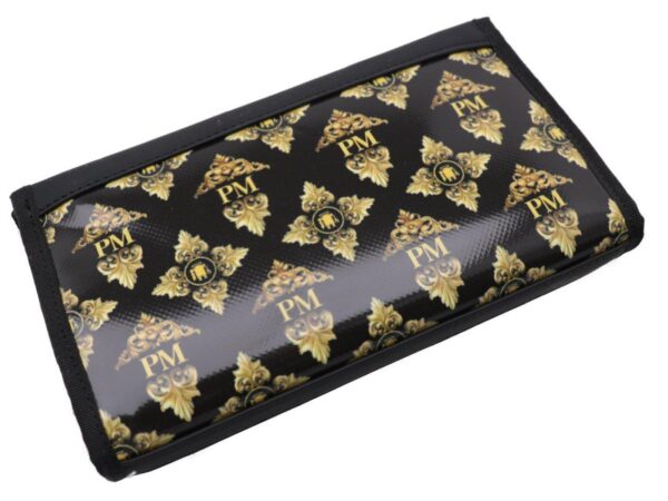 LARGE WOMEN'S WALLET BLACK COLOUR LIBERTY FANTASY. PIT MODEL MADE OF LORRY TARPAULIN. - Limited Edition Paul Meccanico