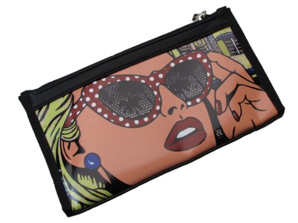 LARGE WOMEN'S WALLET CARTOON STYLE. PIT MODEL MADE OF LORRY TARPAULIN. - Paul Meccanico