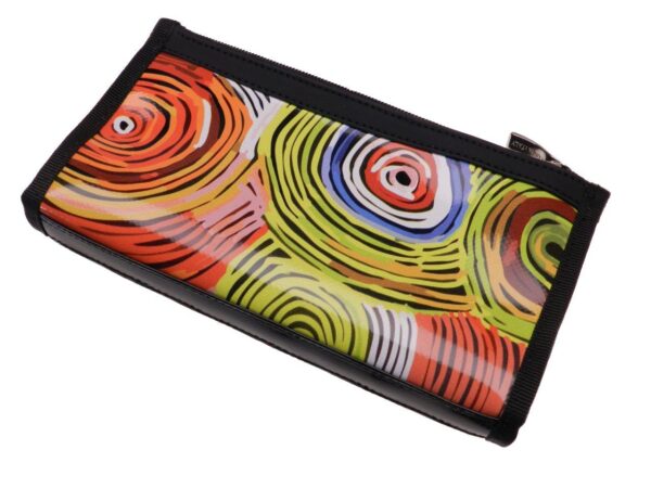 LARGE WOMEN'S WALLET MULTICOLOR WOVEN PATTERN. PIT MODEL MADE OF LORRY TARPAULIN. - Paul Meccanico