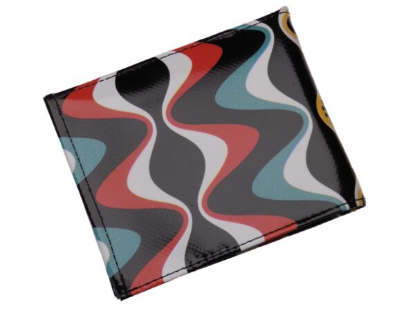 MAN WALLET MULTICOLOR OPTICAL FANTASY. CRIK MODEL MADE OF LORRY TARPAULIN. - Limited Edition Paul Meccanico