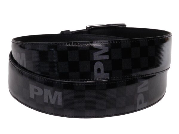 MAN'S BELT BLACK AND GREY COLOURS CHESS FANTASY MADE OF LORRY TARPAULIN. - Paul Meccanico
