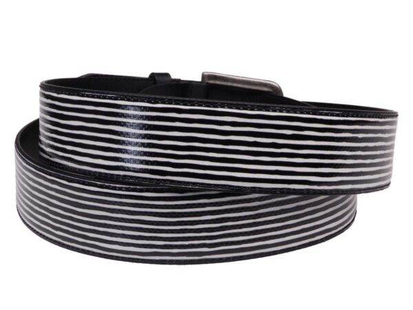 MAN'S BELT BLACK AND YELLOW COLOURS MADE OF LORRY TARPAULIN - Paul Meccanico