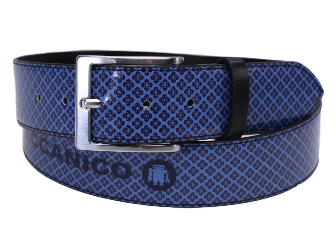 MAN'S BELT LIGHT BLUE COLOUR MINIMAL FANTASY MADE OF LORRY TARPAULIN. - Unique Pieces Paul Meccanico
