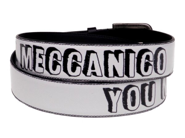 MAN'S BELT WHITE "YOU MAKE ME CRAZY" - Paul Meccanico