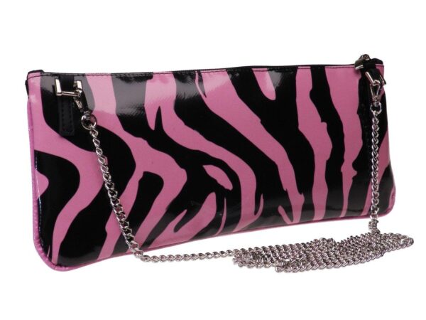 MAXI POCHETTE BLACK AND PINK COLOURS "I LOVE ROCK N' ROLL". RIBELLA MODEL MADE OF LORRY TARPAULIN. - Unique Pieces Paul Meccanico