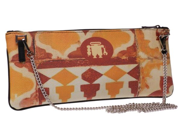 MAXI POCHETTE ETHNIC FANTASY. RIBELLA MODEL MADE OF HAMMERED FAUX LEATHER. - Unique Pieces Paul Meccanico